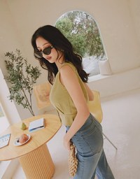 Smart Casual Lapel Buttoned Top