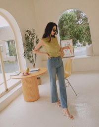 Smart Casual Lapel Buttoned Top