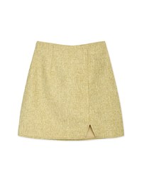 Edgy Chic Slit Weave Mini Skirt