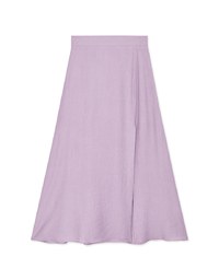 Crinkled Textured Slit Maxi Skirt