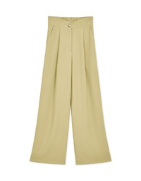 V Cut High Waisted Suit Pants