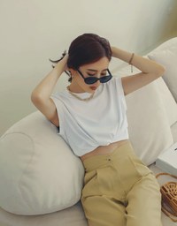 V Cut High Waisted Suit Pants