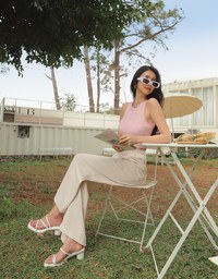 Cooling CEO Tie-Ribbon Slimming Suit Straight Pants