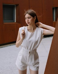 【Vacanza】High Waisted Pleated Shorts