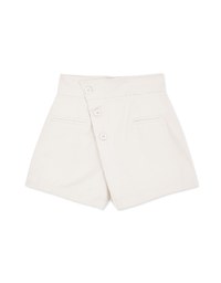 Bias-Cut Buttoned A-Line Skorts