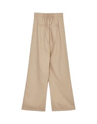 Side-button Detailed Pleated Suit Pants