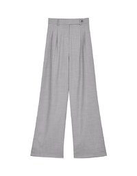 Side-button Detailed Pleated Suit Pants