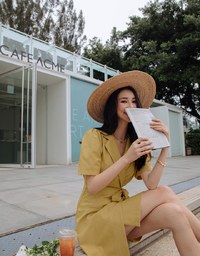 Edgy Chic Side-Tie Scrunch Puff Sleeve Suit Mini Dress