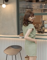 Edgy Chic Button Up Shirt Mini Dress