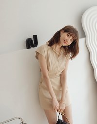 Edgy Chic Button Up Shirt Mini Dress