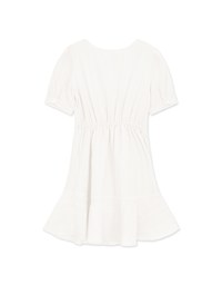 Side Scrunch Gingham Ruffled Hem Mini Dress