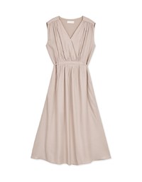Ethereal Tie-Back Scrunch Sleeveless Maxi Dress