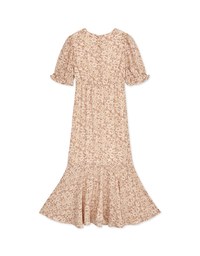 Romantic Floral Side Slit Long Dress