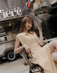 Cotton Linen Sleeveless Shirt Maxi Dress