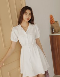Feminine Aesthetic Mini Shirt Dress