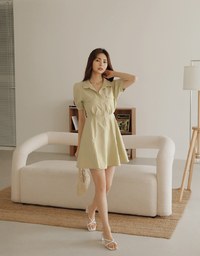 Feminine Aesthetic Mini Shirt Dress