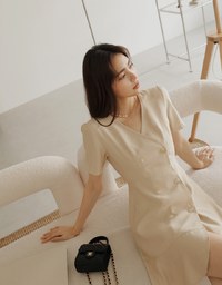 Double Ruffled Splice MIni Dress