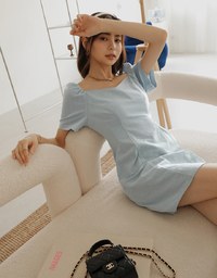 Retro Tailored Cutline Mini Dress