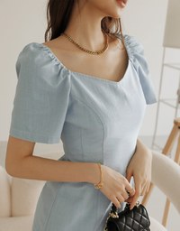 Retro Tailored Cutline Mini Dress