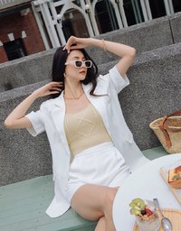 Edgy Smart Cooling Suit Blazer (With Shoulder Pads)