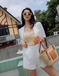 Edgy Smart Cooling Suit Blazer (With Shoulder Pads)