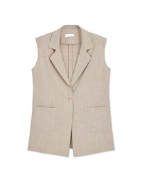 Smart Casual Back Slit Suit Vest (With Shoulder Pads)