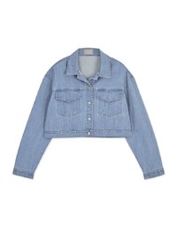 【Vacanza】Modern Chic Denim Jeans Crop Blazer Jacket
