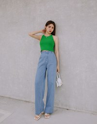【Vacanza】Modern Chic Denim Jeans Crop Blazer Jacket