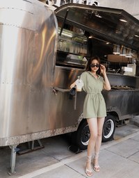Casual Chic Drawstring Playsuit