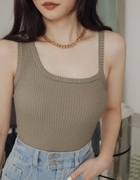 Understated Elegant Asymmetric Knit Tank Top