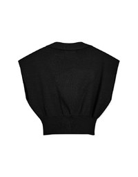 Wide Shoulder Lapel Cinched Waist Knit Top