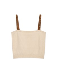 Amber Chain Dual-Strap Knit Tank Top