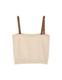 Amber Chain Dual-Strap Knit Tank Top