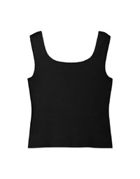 Minimalist Square Neck Knit Tank Top