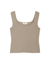 Minimalist Square Neck Knit Tank Top