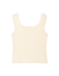 Minimalist Square Neck Knit Tank Top