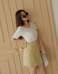 Refined Side-Drawstring Knit Top