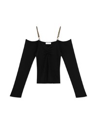Sexy Slit Shoulder V-Neck Knit Top