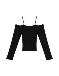 Sexy Slit Shoulder V-Neck Knit Top