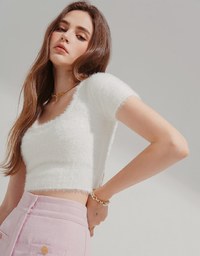 Soft Faux Mink Crop Top