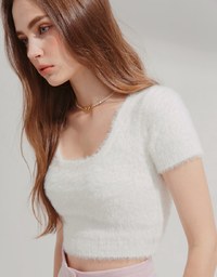 Soft Faux Mink Crop Top