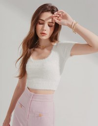 Soft Faux Mink Crop Top