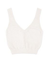 V Neck Woolen Knit Short Cami Top