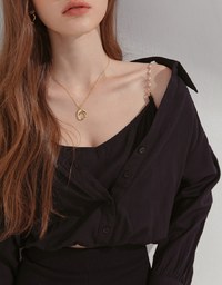 2Way Trendy Bead Chain Fake Two Piece CropTop