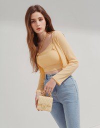 Diagonal Line Two-Piece Top (with padding)