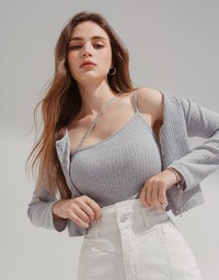 Diagonal Line Two-Piece Top (with padding)