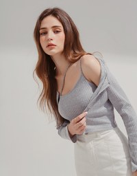 Diagonal Line Two-Piece Top (with padding)