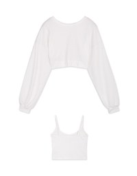 2Way Slit Two-Piece Cropped Top