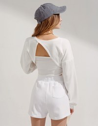 2Way Slit Two-Piece Cropped Top