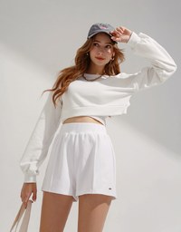 2Way Slit Two-Piece Cropped Top